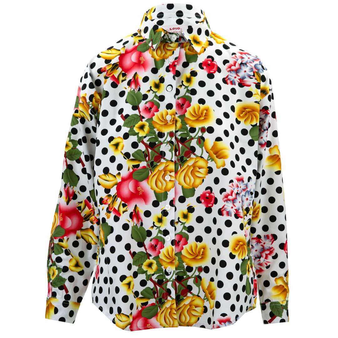 Classic Women's Shirt - Polka Dot Floral