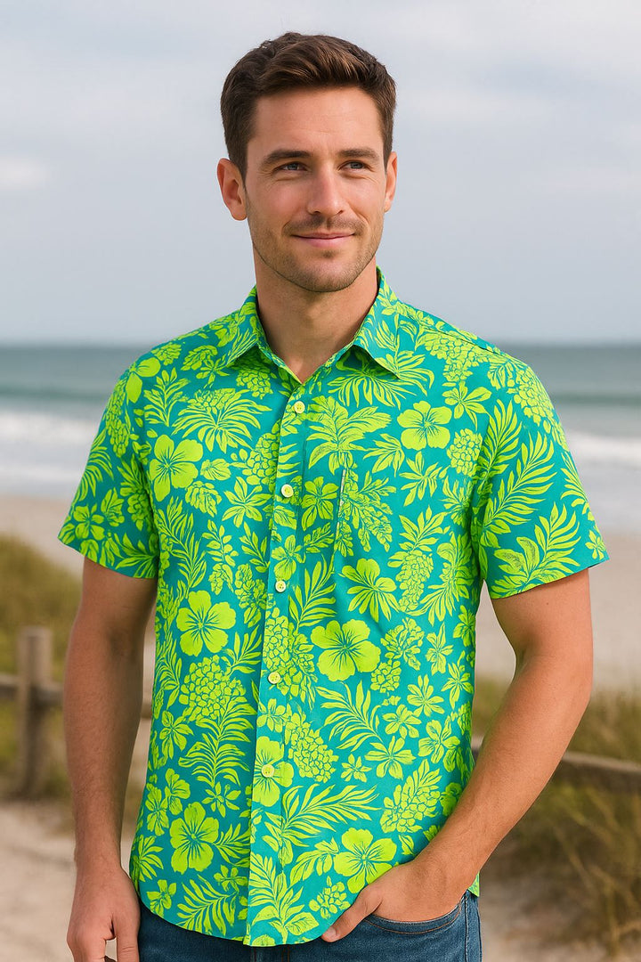 Regular Fit Short Sleeve Shirt - Tropical Glow