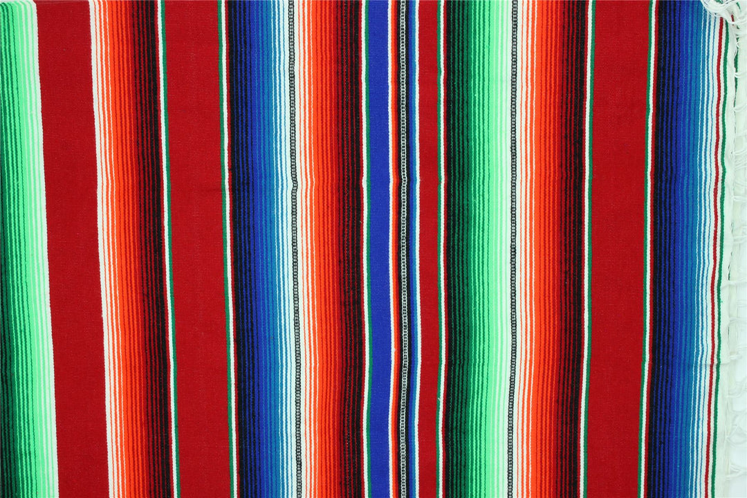 Handwoven Mexican Serape Small 192cm x 88cm - Red