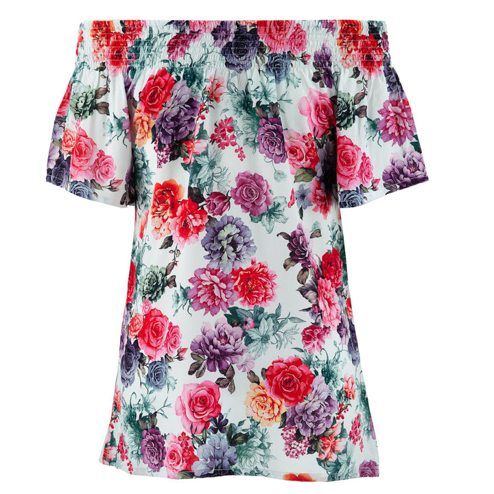 Shirred Super Top - Dappled Rouge