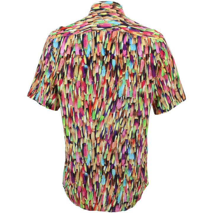 Regular Fit Short Sleeve Shirt - Brushstrokes