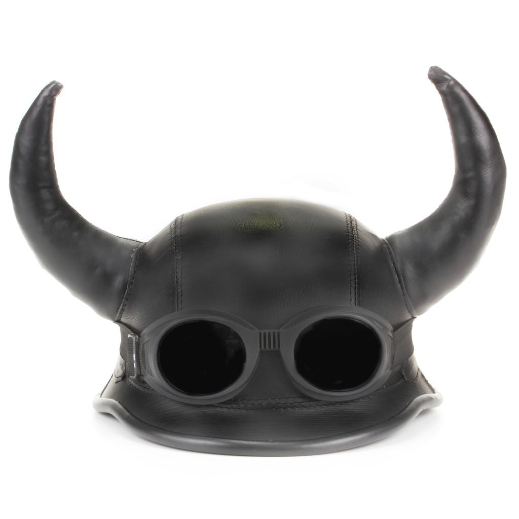 custom viking motorcycle helmet Viking Horned Novelty Festival Helmet with Goggles