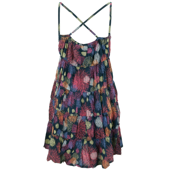 Tier Drop Summer Dress - Fireworks Rayon