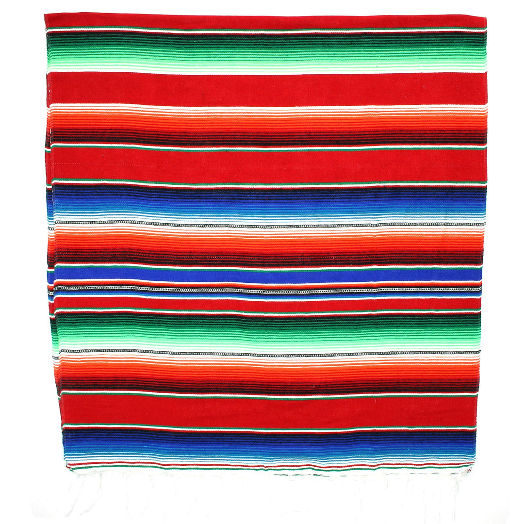 Handwoven Mexican Serape Small 192cm x 88cm - Red