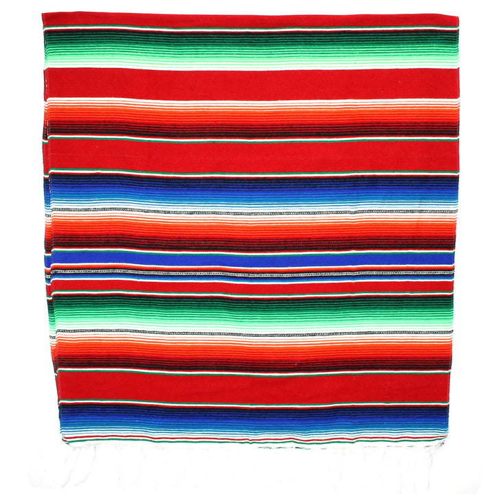 Handwoven Mexican Serape Small 192cm x 88cm - Red