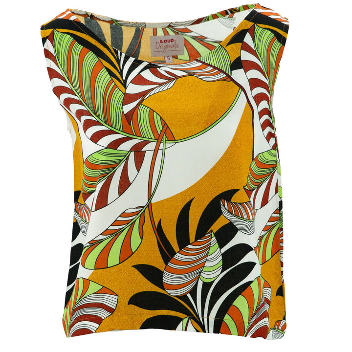 Box Top - Tropical Leaf Ochre