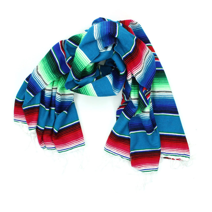 Handwoven Mexican Serape Small 192cm x 88cm - Green