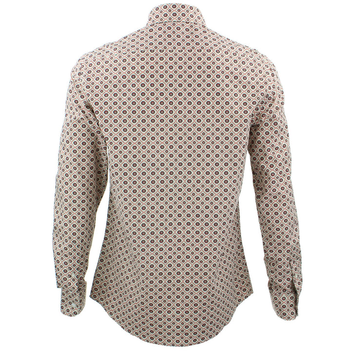 Tailored Fit Long Sleeve Shirt - Tiny Floral Tile