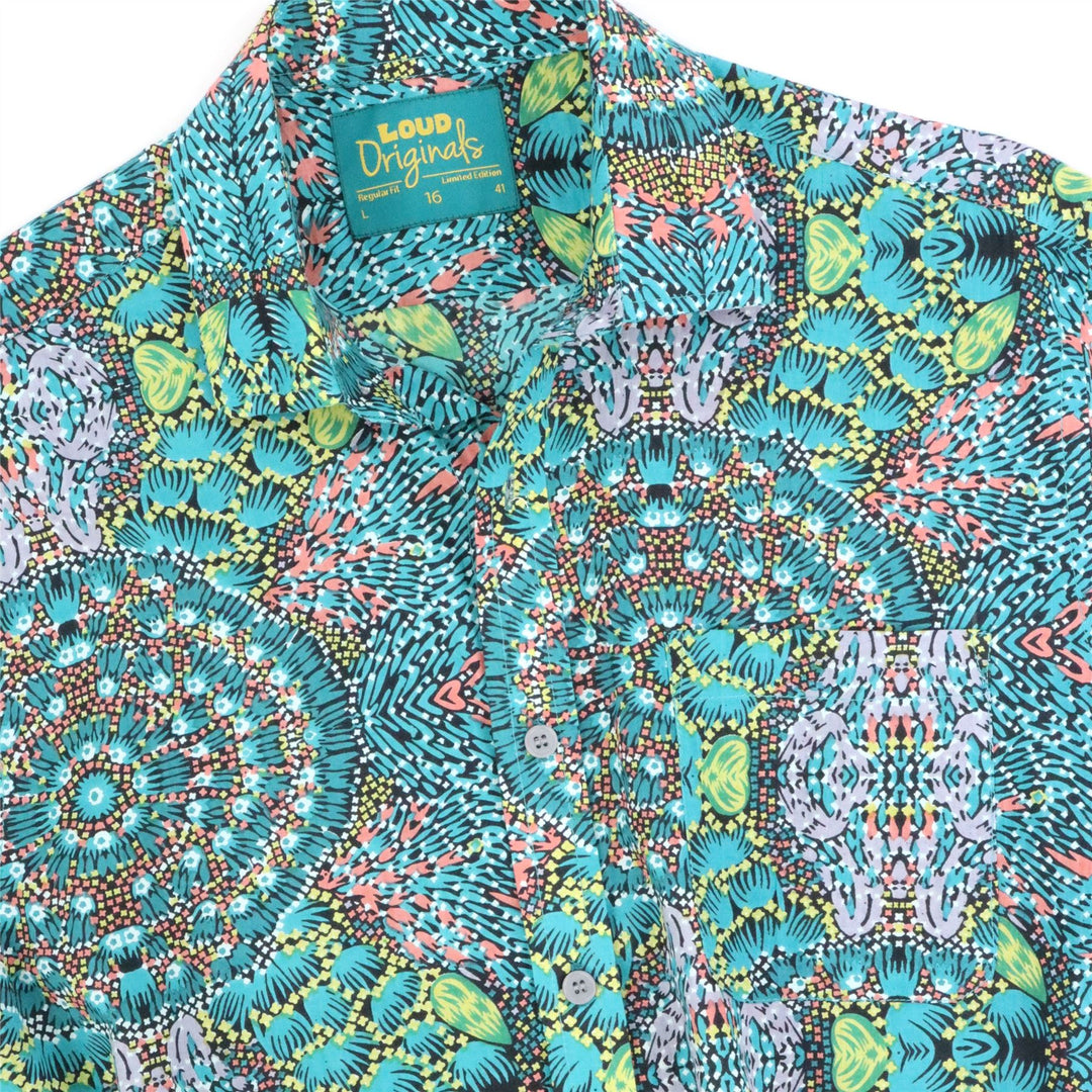 Regular Fit Short Sleeve Shirt - Ocean Kaleidoscope