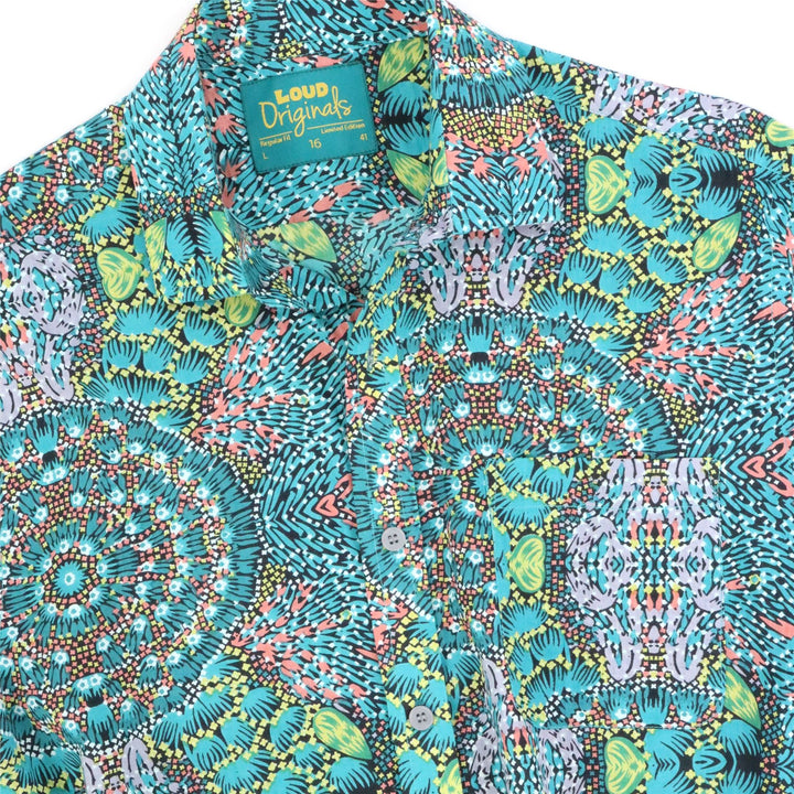 Regular Fit Short Sleeve Shirt - Ocean Kaleidoscope