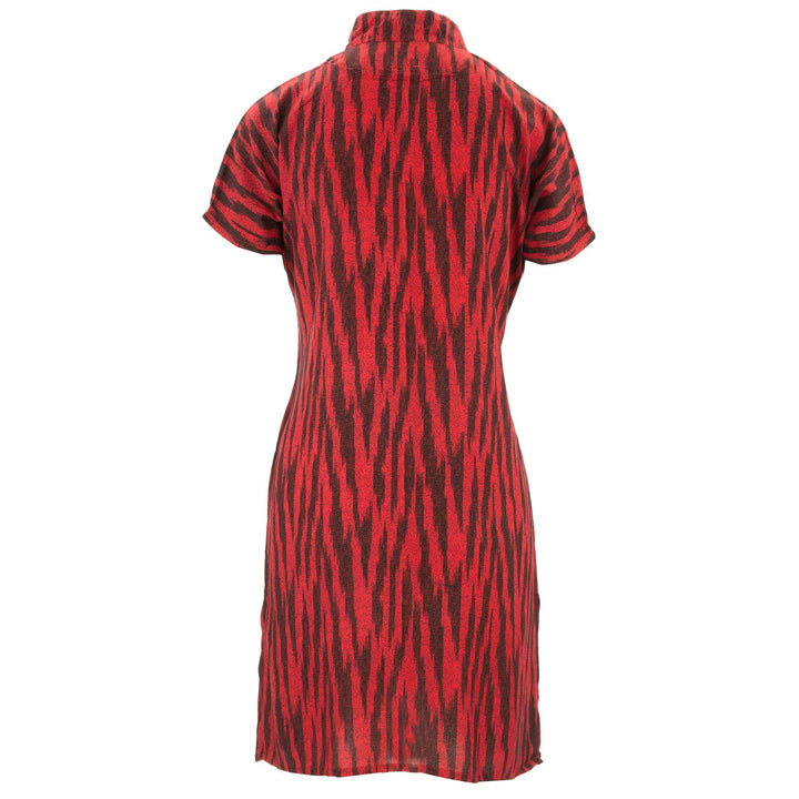 Mandarin Mini Dress - Red Zebra