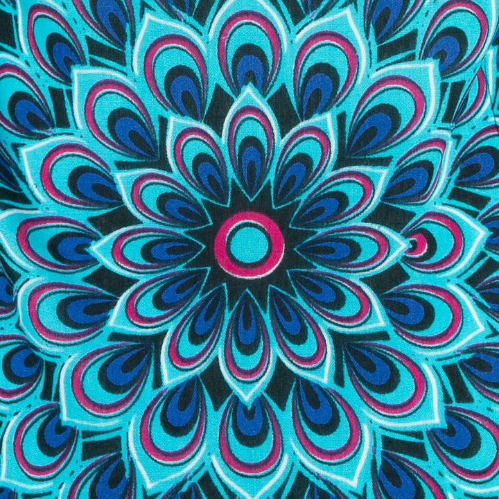 Strappy Dress - Peacock Mandala Blue