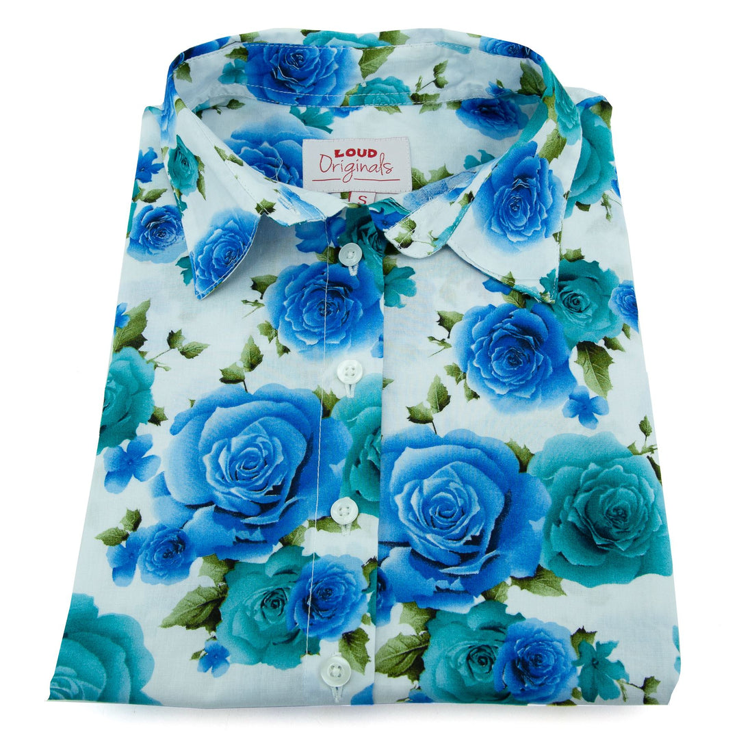 Classic Women's Shirt - Aqua Rose