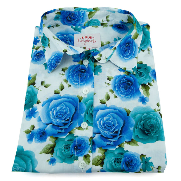 Classic Women's Shirt - Aqua Rose