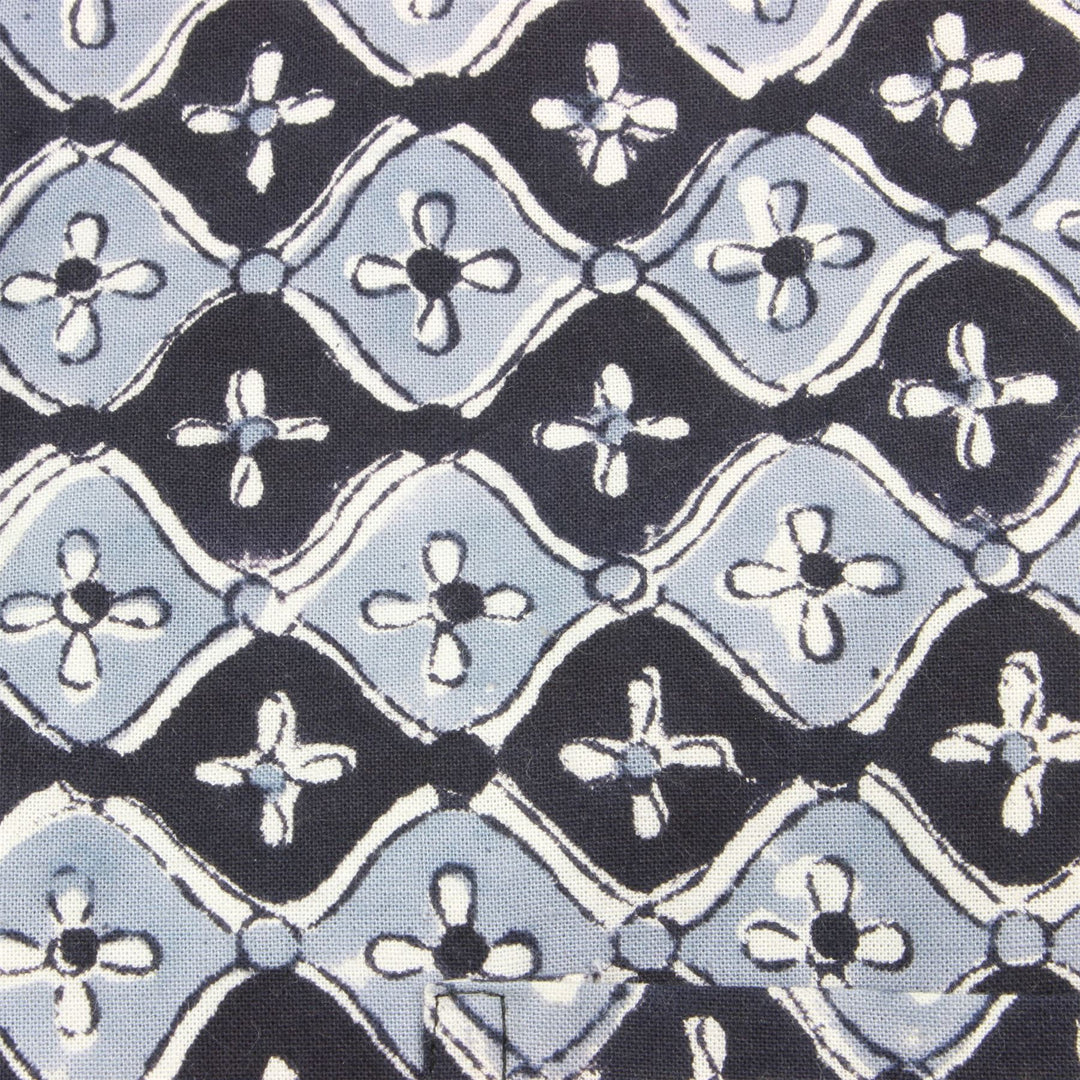 Regular Fit Long Sleeve Shirt - Black & Grey Spanish Tile Print