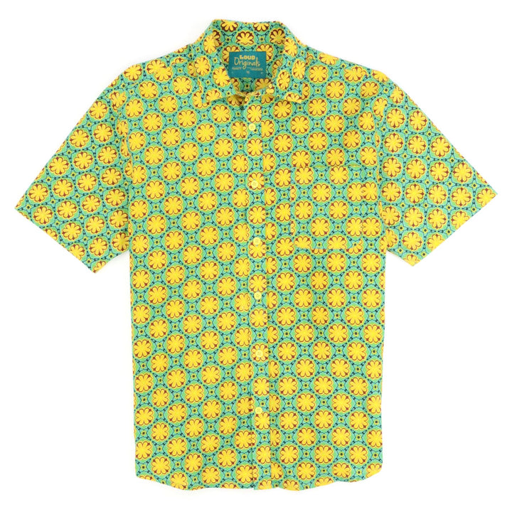 Regular Fit Short Sleeve Shirt - Floral Mosaic