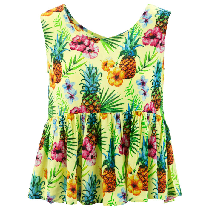 Ruched Box Top - Pina Colada