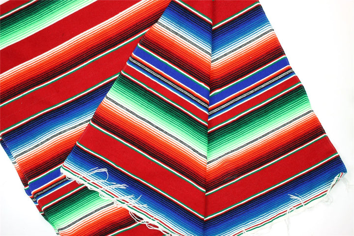 Handwoven Mexican Serape Small 192cm x 88cm - Red