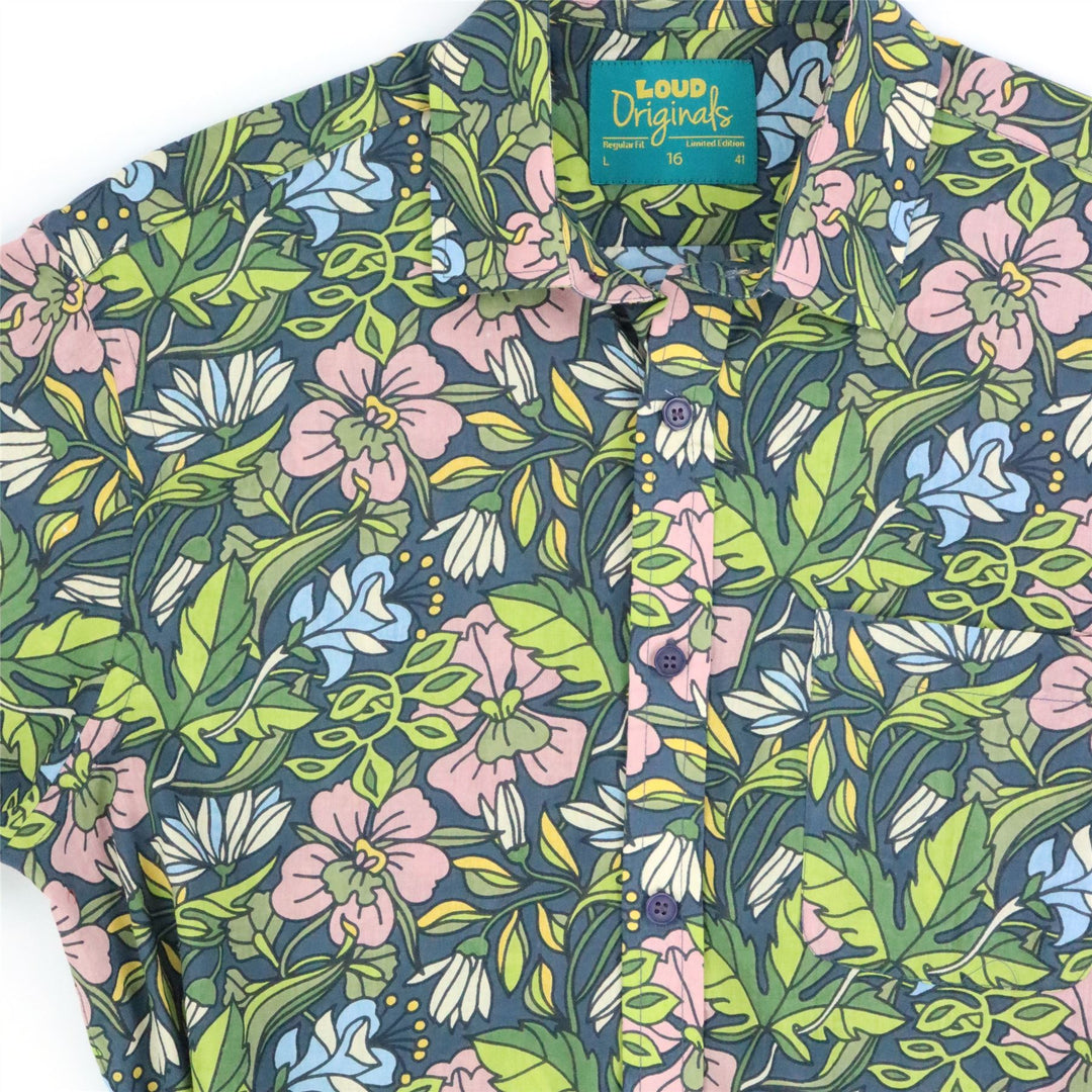 Regular Fit Short Sleeve Shirt - Blooming Garden