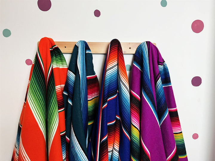 Handwoven Mexican Serape Small 192cm x 88cm - Red