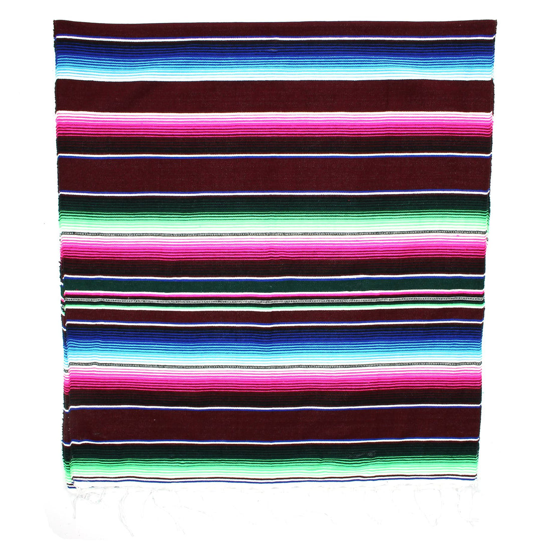Handwoven Mexican Serape Small 192cm x 88cm - Brown