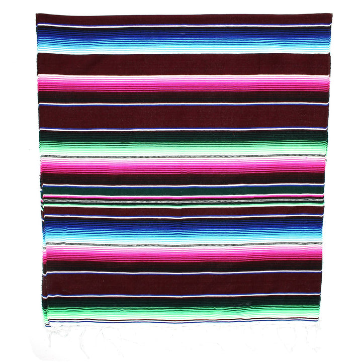 Handwoven Mexican Serape Small 192cm x 88cm - Brown