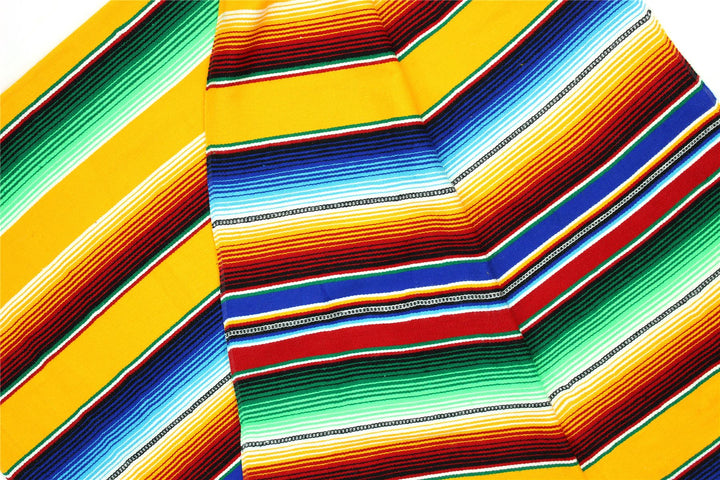 Handwoven Mexican Serape Small 192cm x 88cm - Yellow