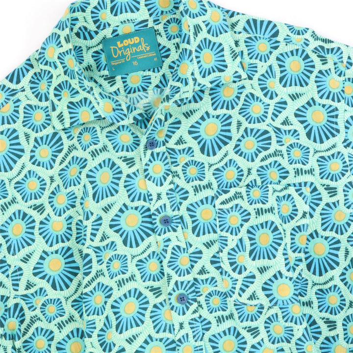 Regular Fit Short Sleeve Shirt - Blue Solstice
