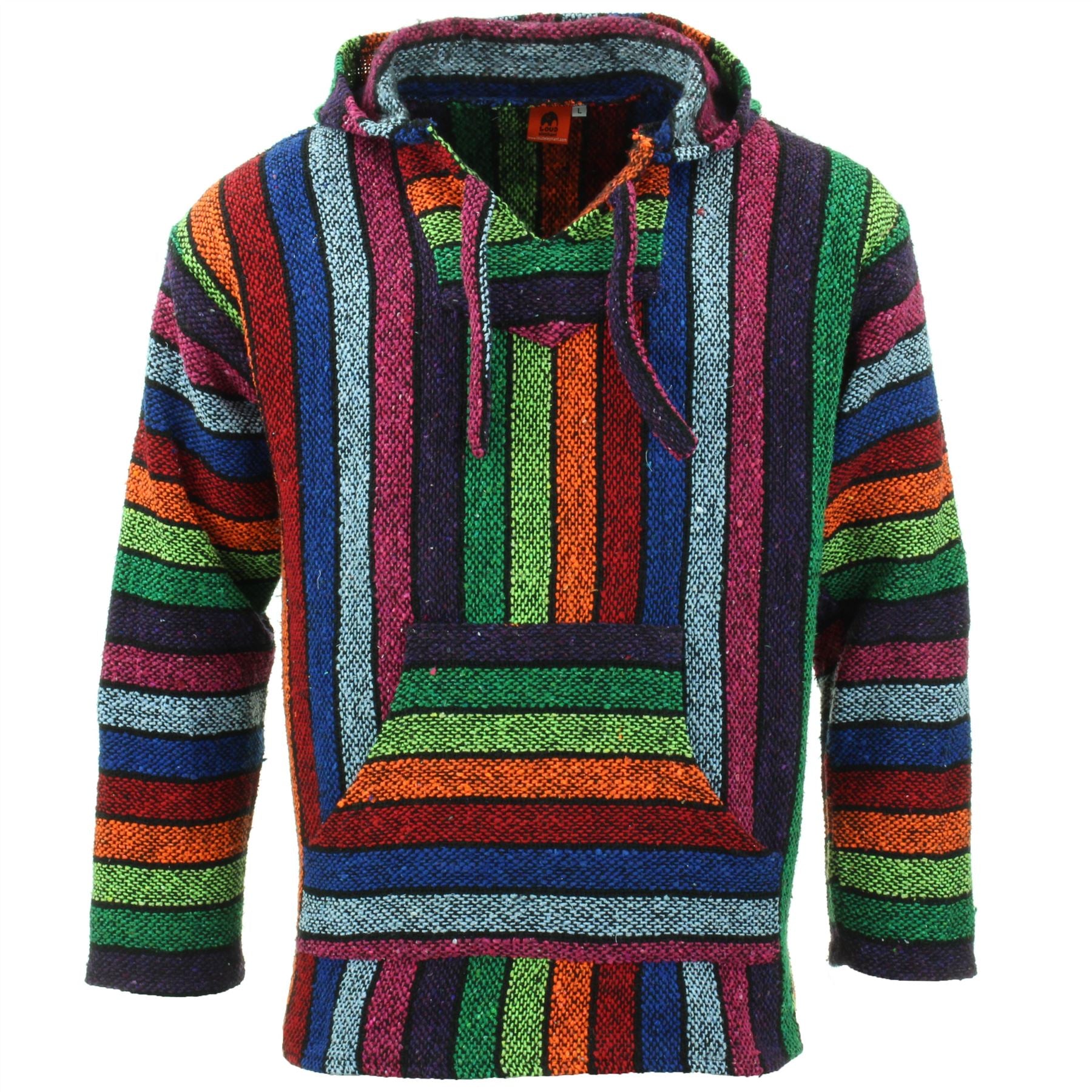 Mexican Baja Jerga Hoody - Electric Stripe