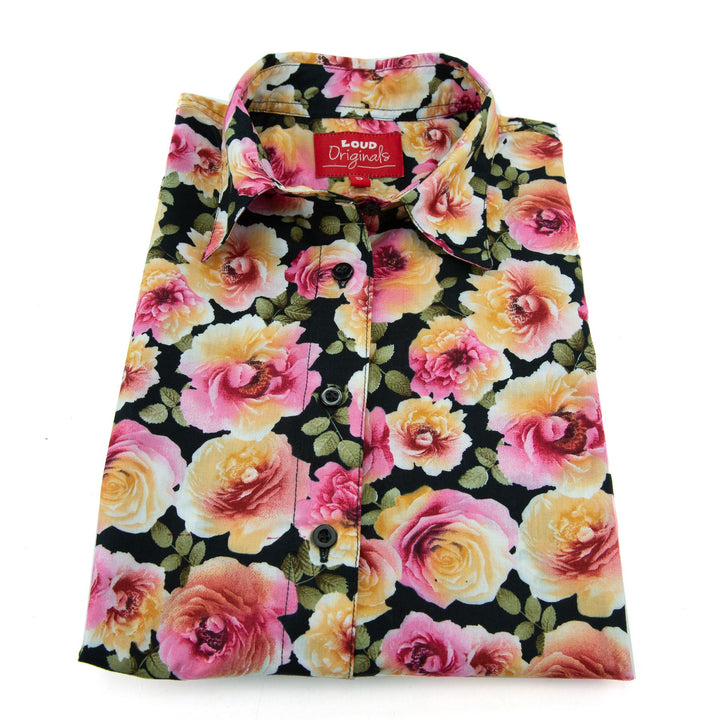 Classic Women's Shirt - Scented Garden Black