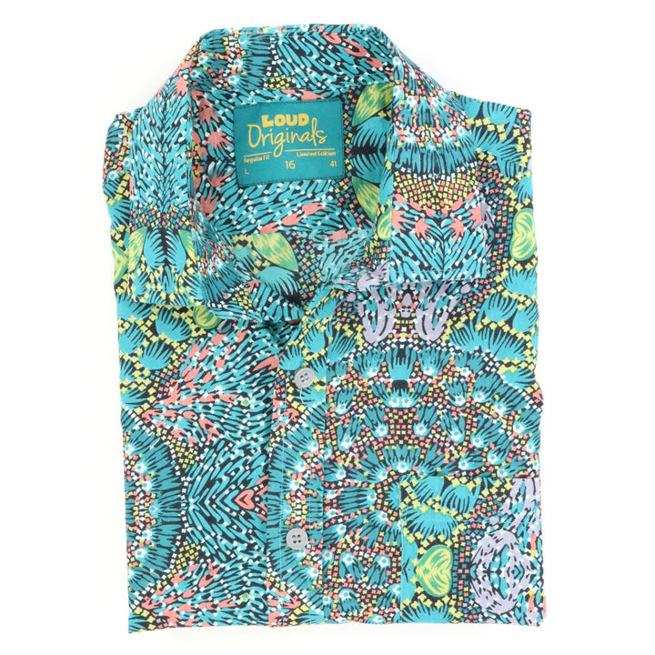 Regular Fit Short Sleeve Shirt - Ocean Kaleidoscope