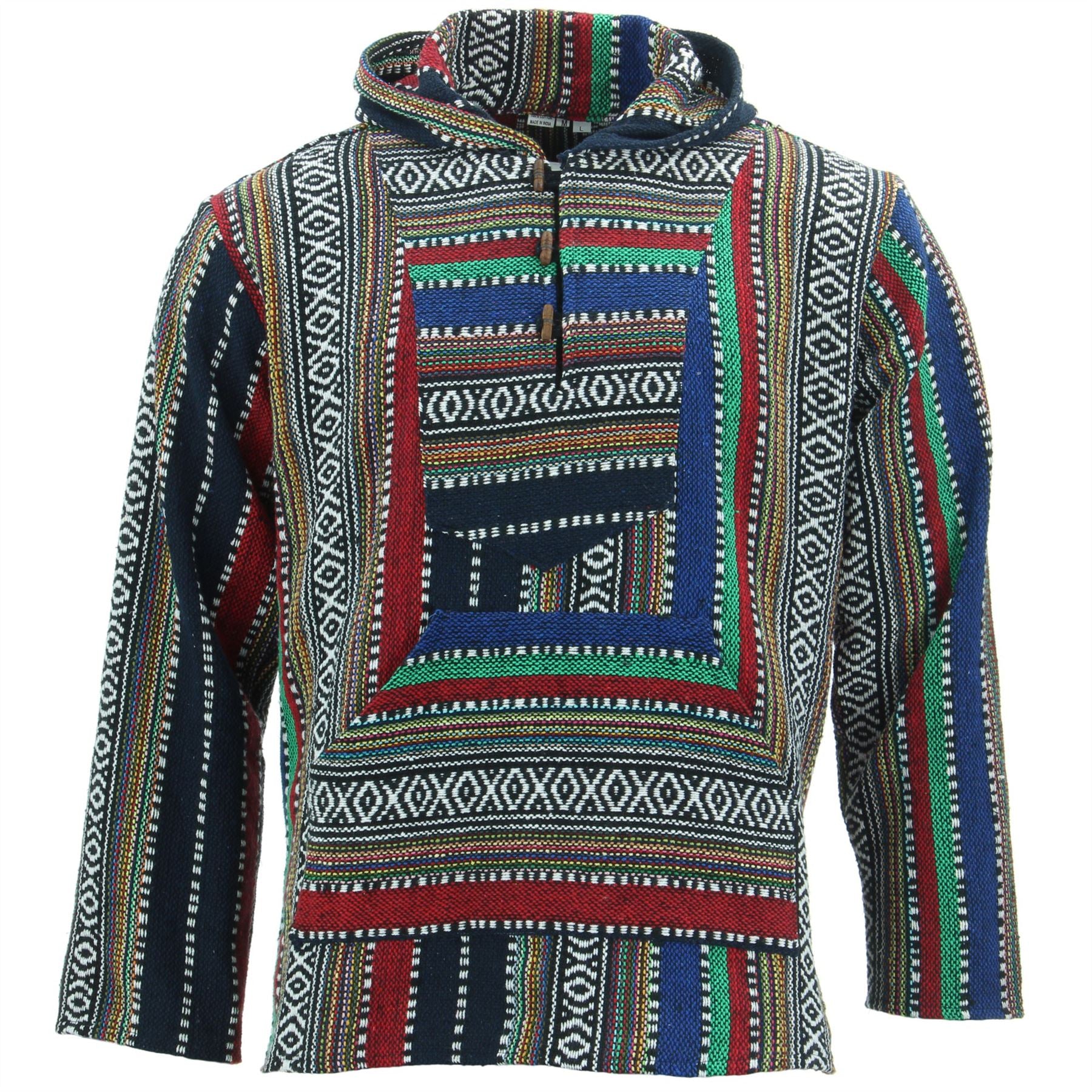 LOUDelephant Hoodie, gerecycleerd, Mexicaans, Baja, Jerga, M-4XL, L