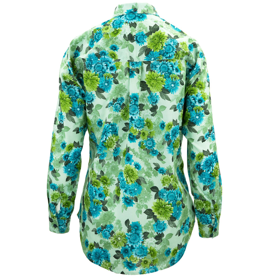 Classic Women's Shirt - Fleurs Vertes
