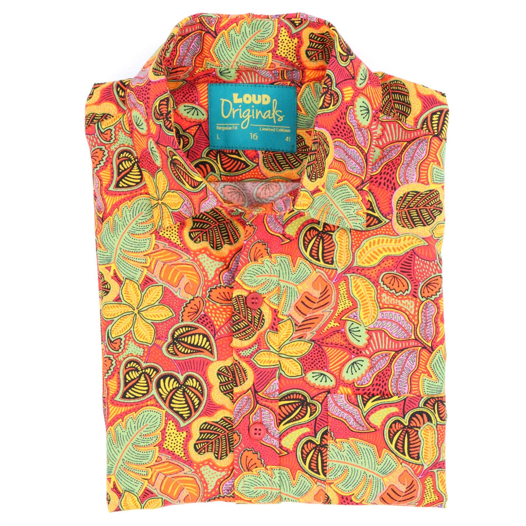 Regular Fit Short Sleeve Shirt - Tropic Lava