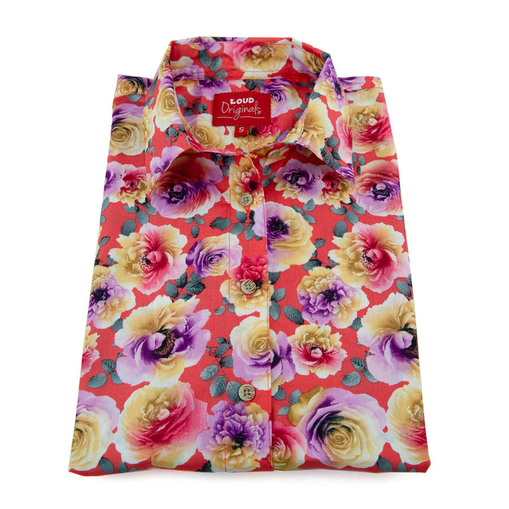 Classic Women's Shirt - Scented Garden Coral