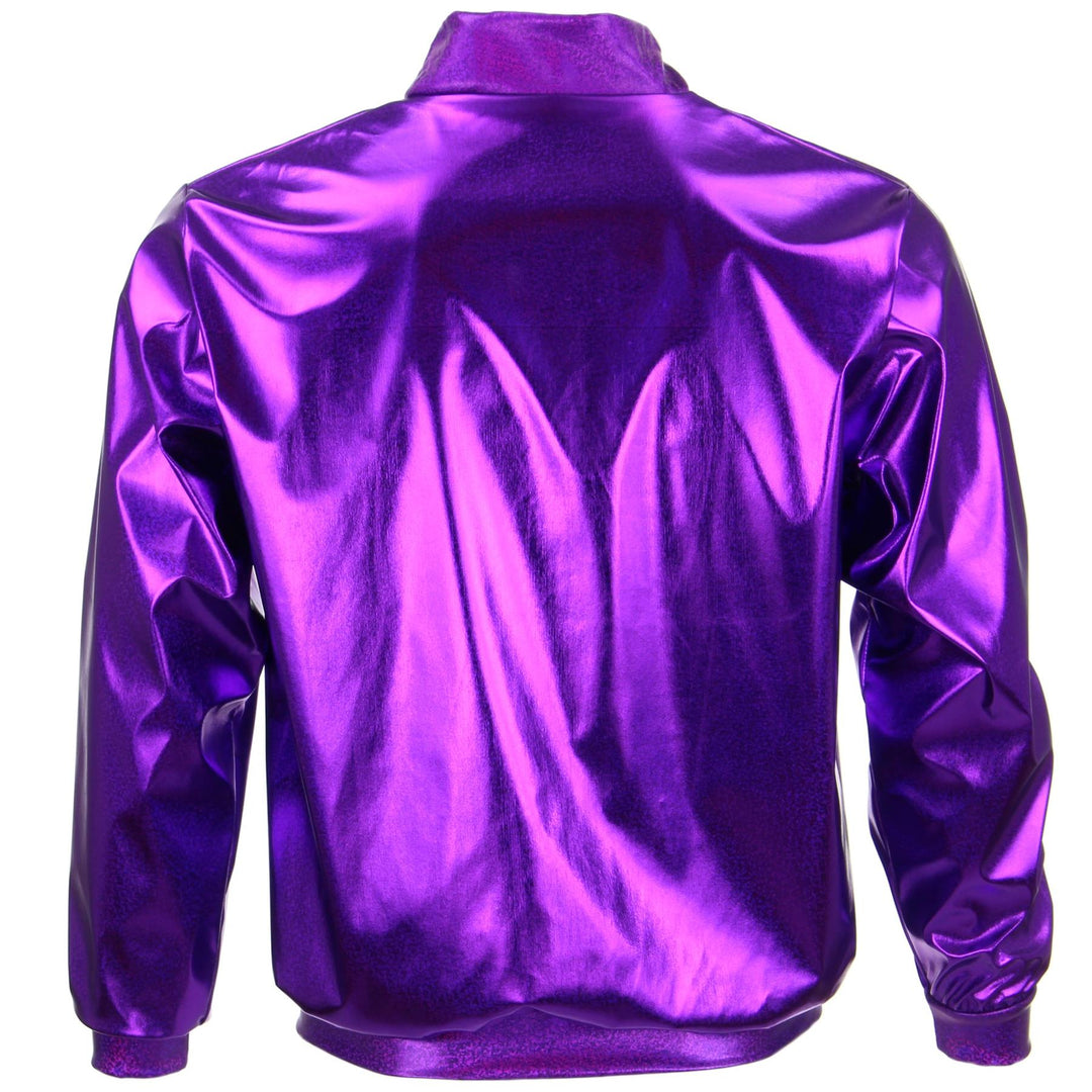Unisex Shiny Bomber Jacket - Purple
