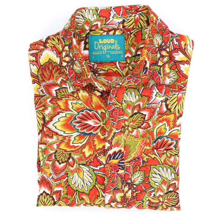 Regular Fit Short Sleeve Shirt - Tropical Flame