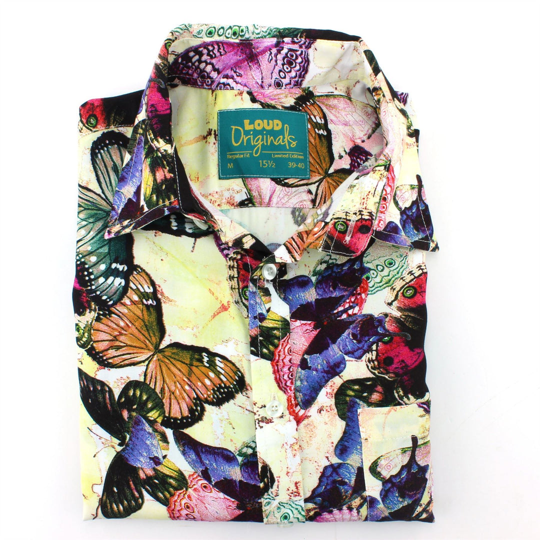Regular Fit Short Sleeve Shirt - Butterflies