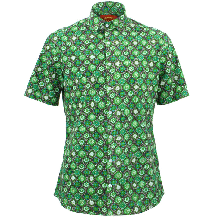 Tailored Fit Short Sleeve Shirt - Fleur Crest