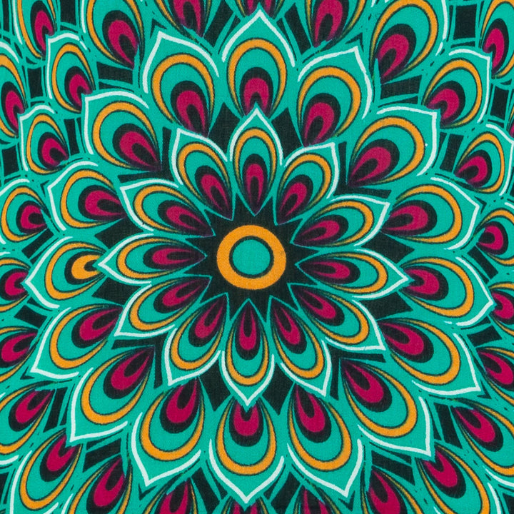 Strappy Dress - Peacock Mandala Teal
