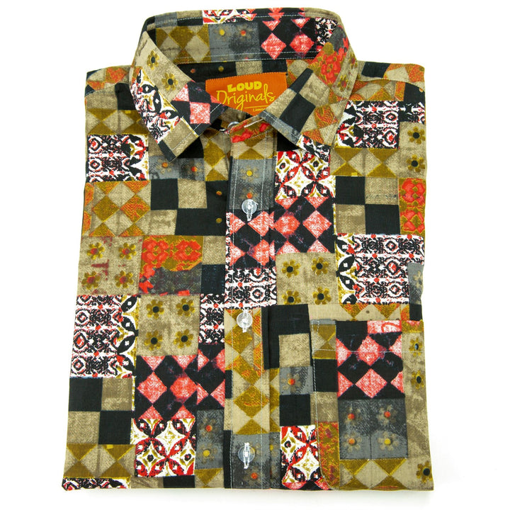 Regular Fit Long Sleeve Shirt - Patchwork