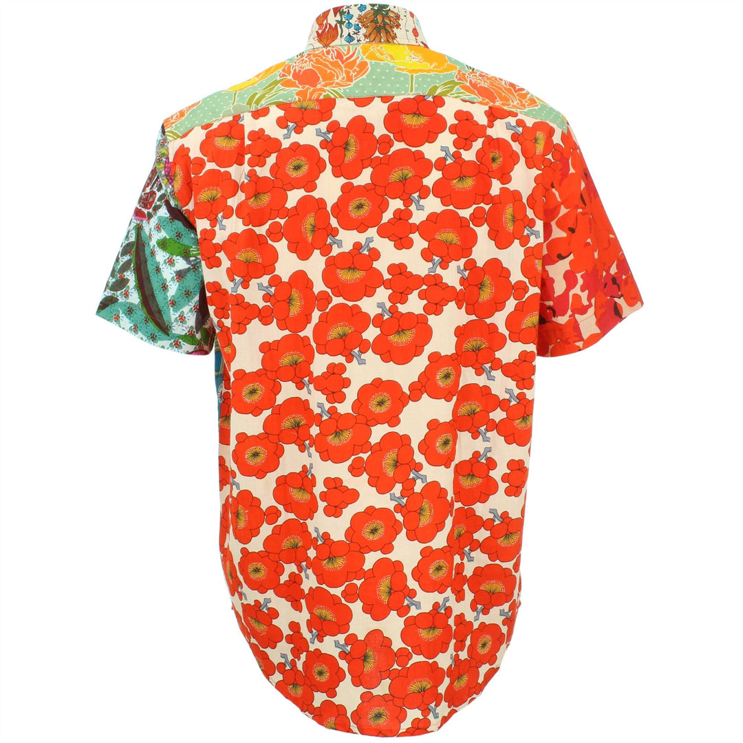 Regular Fit Short Sleeve Shirt - Random Mixed Panel