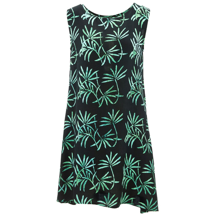 The Swirl Shift Dress - Black Water Palms