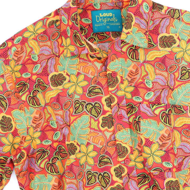 Regular Fit Short Sleeve Shirt - Tropic Lava