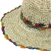 Hemp & Cotton Sun Hat - Crochet Rainbow 2