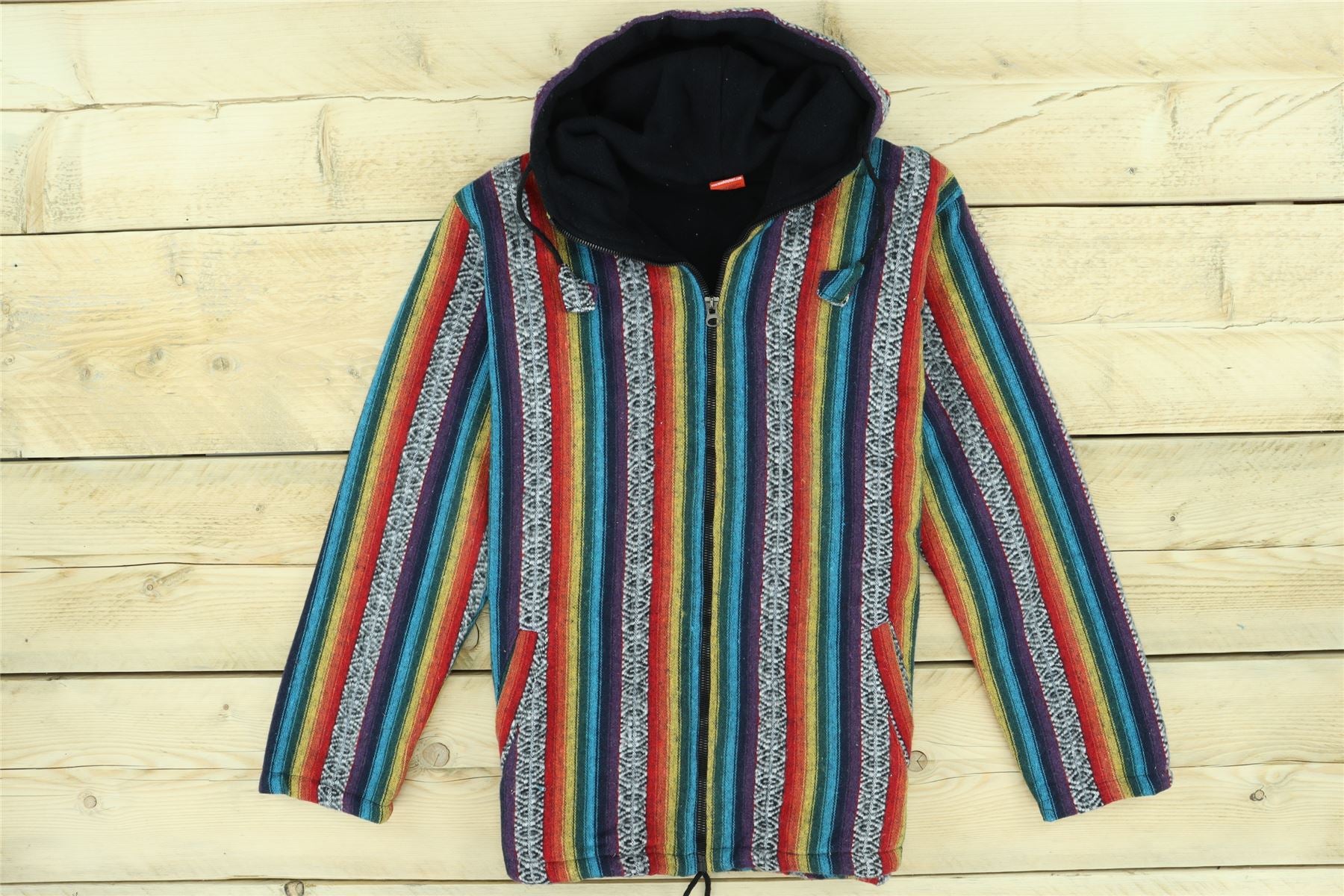 Brushed Gheri Cotton Baja Hoodie - Green