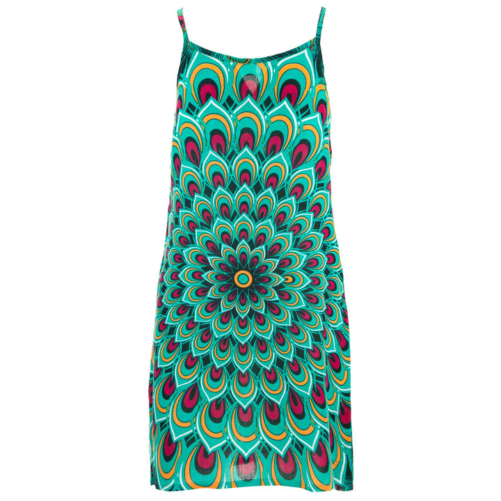Strappy Dress - Peacock Mandala Teal