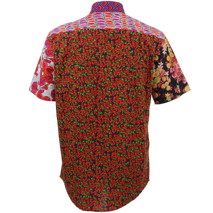 Regular Fit Short Sleeve Shirt - Random Mixed Panel