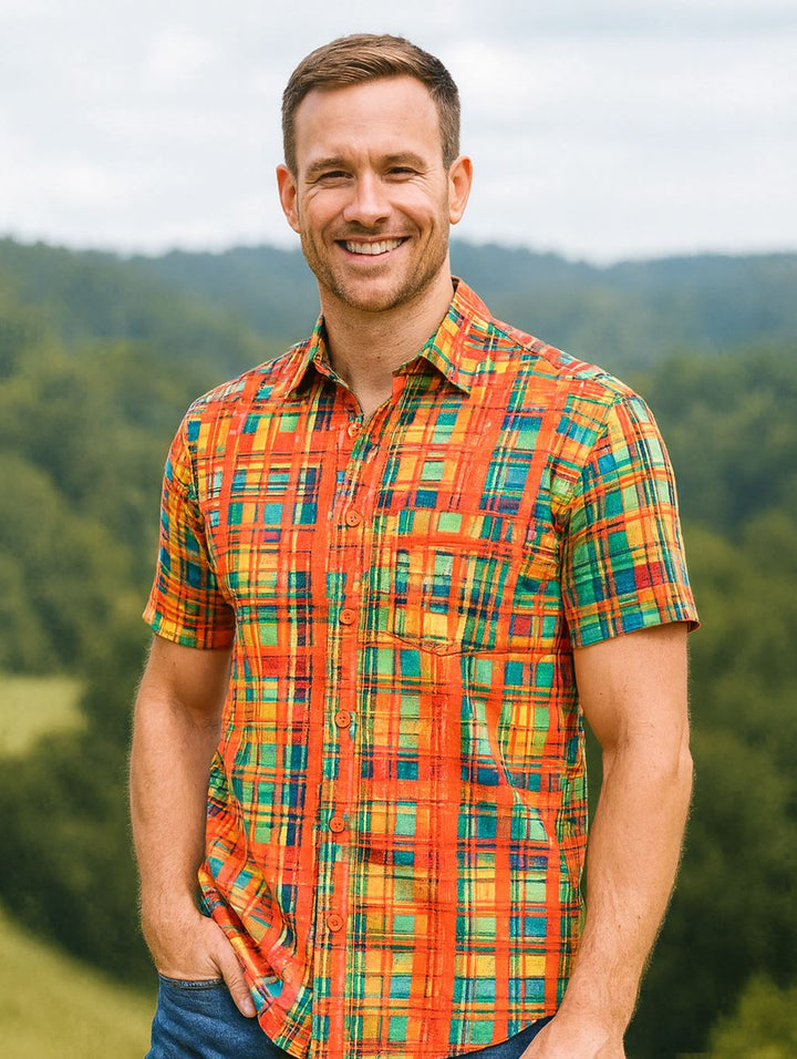 Regular Fit Short Sleeve Shirt - Urban Mosaic