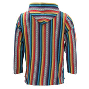 Woven Gheri Cotton Baja Hoodie - Rainbow